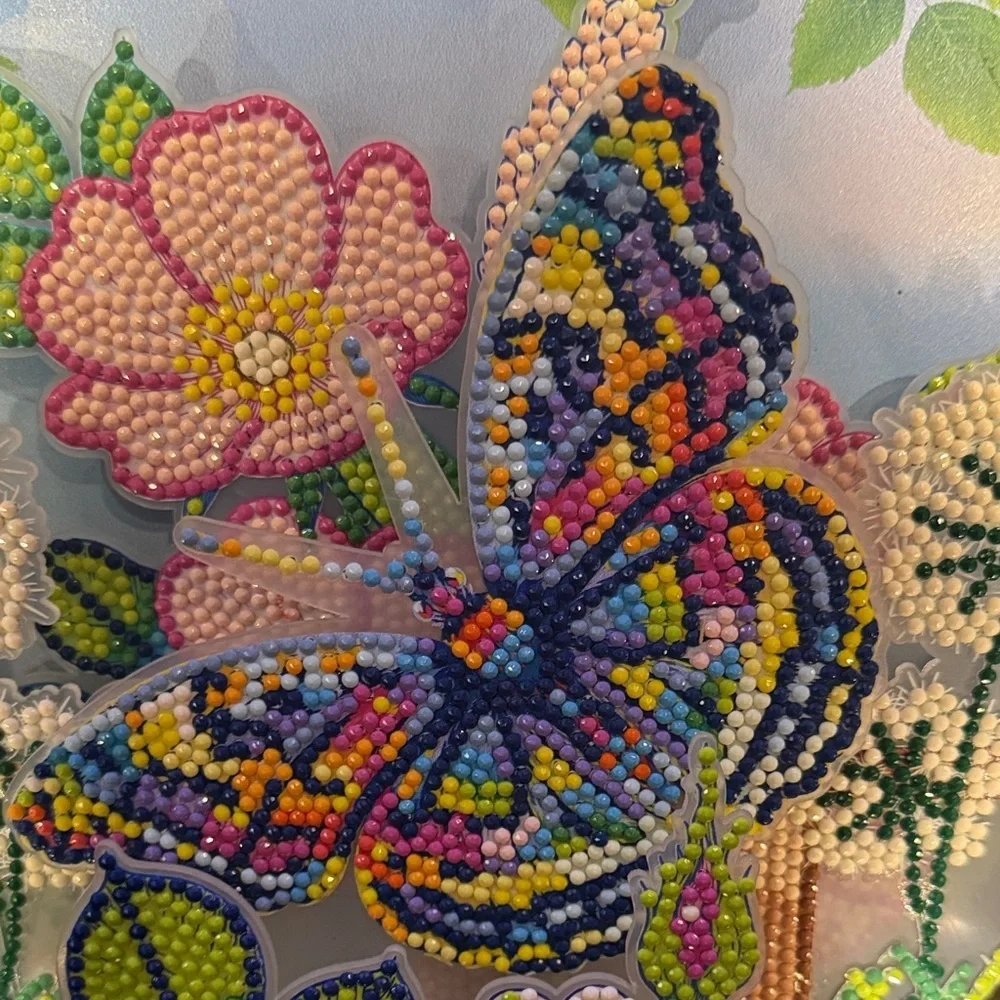 Finished 3D light up spring butterfly/flowers diamond art - Picture 2 of 7